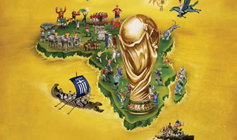 Posters das 32 seleções da Copa do Mundo 2010